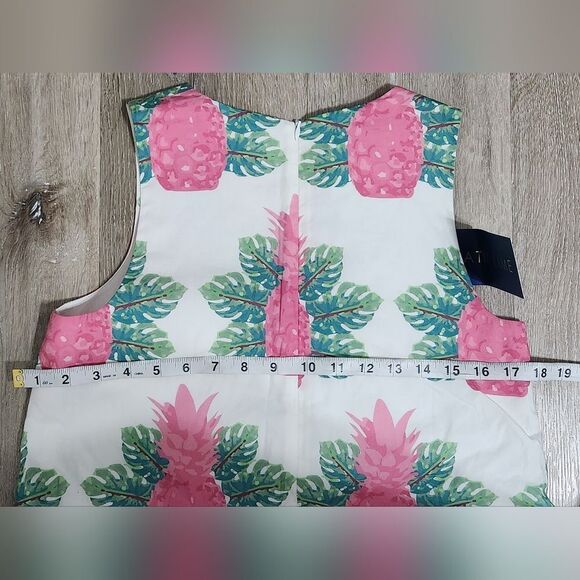 NWT KATIE KIME Print Pineapple Dress 100% Cotton Size 2 - Picture 7 of 8